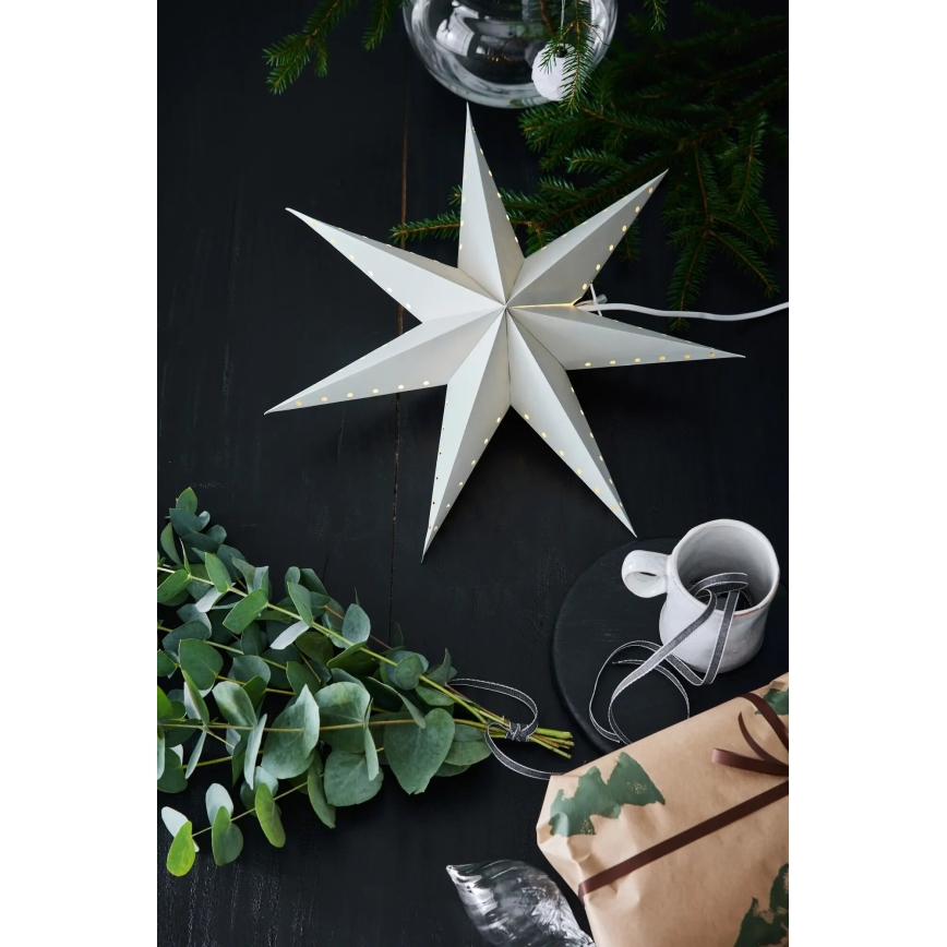 Markslöjd 705929 - Vianočná dekorácia LIVELY, 1×E14/6W/230V, priemer 45 cm, sivá