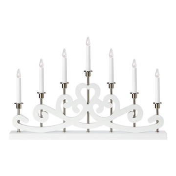 Markslöjd 705965 - Vianočný svietnik NIGHTFALL 7xE10/3W/230V biela