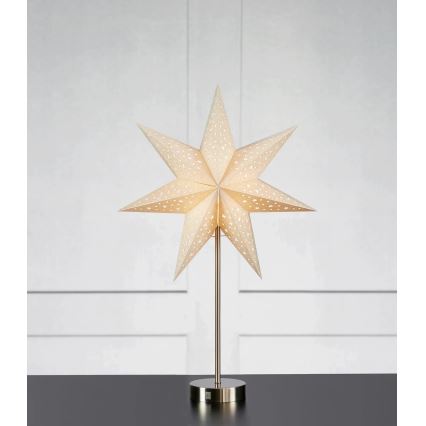 Markslöjd 706053 - LED Vianočná dekorácia MATHILDA LED/0,2W/3xAA 68 cm béžová/matný chróm