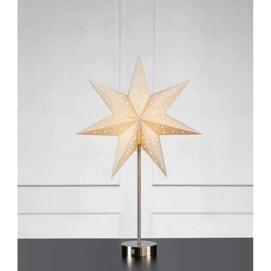 Markslöjd 706053 - LED Vianočná dekorácia MATHILDA LED/0,2W/3xAA 68 cm béžová/matný chróm