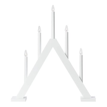 Markslöjd 706222 - Vianočný svietnik ARIELE 5xE10/3W/230V borovica/biela