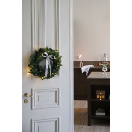 Markslöjd 706542 - LED Vonkajší vianočný veniec VINTRA LED/1,8W/3xAA pr. 40 cm IP44 teplá biela