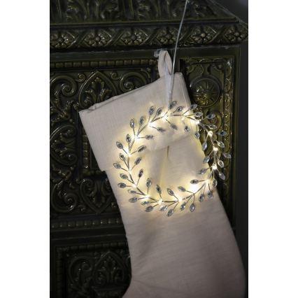 Markslöjd 706557 - LED Vianočná dekorácia ARIA LED/3,12W/2xAA strieborná