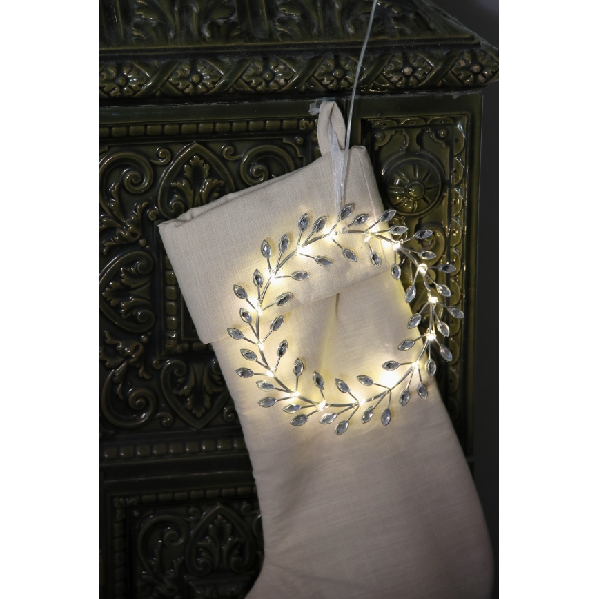 Markslöjd 706557 - LED Vianočná dekorácia ARIA LED/3,12W/2xAA strieborná