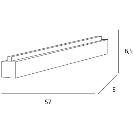 MAXLIGHT C0124 - LED Stropné svietidlo LINEAR LED/18W/230V 57 cm biela