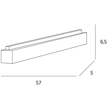 MAXLIGHT C0124D - LED Stmievateľné stropné svietidlo LINEAR LED/18W/230V 57 cm biela