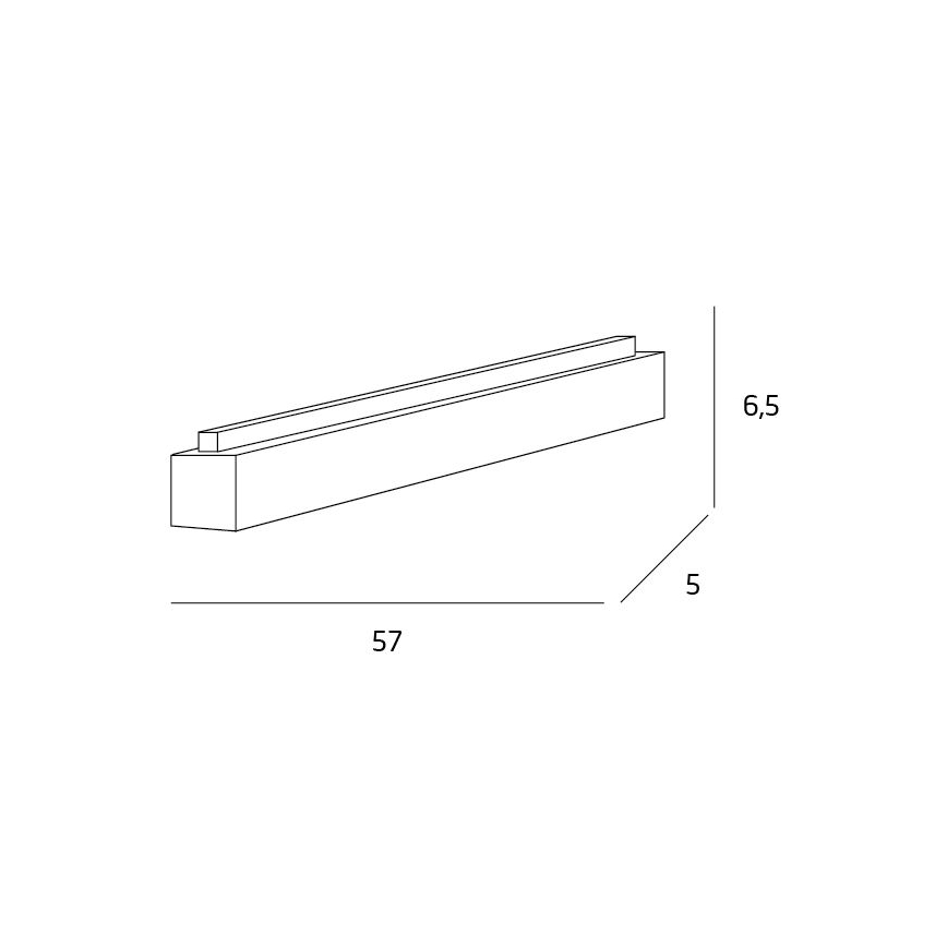 MAXLIGHT C0124D - LED Stmievateľné stropné svietidlo LINEAR LED/18W/230V 57 cm biela