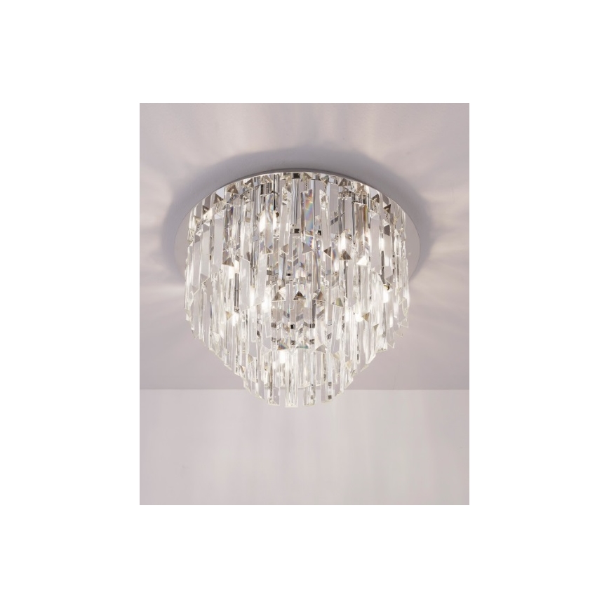 MAXLIGHT C0136 - Stropné svietidlo MONACO 9xG9/40W/230V pr. 42 cm lesklý chróm
