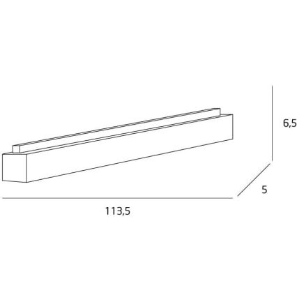 MAXLIGHT C0175 - LED Stropné svietidlo LINEAR LED/36W/230V 113,5 cm čierna