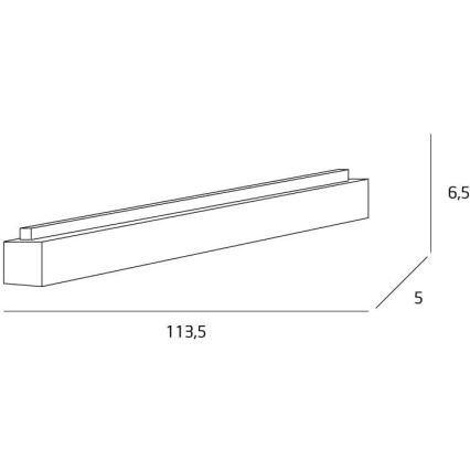 MAXLIGHT C0175D - LED Stmievateľné stropné svietidlo LINEAR LED/36W/230V 113,5 cm čierna