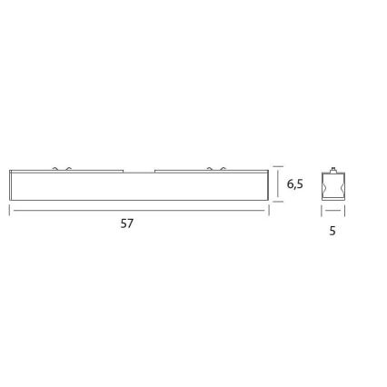 MAXLIGHT C0190 - LED Stropné svietidlo LINEAR LED/18W/230V 57 cm čierna