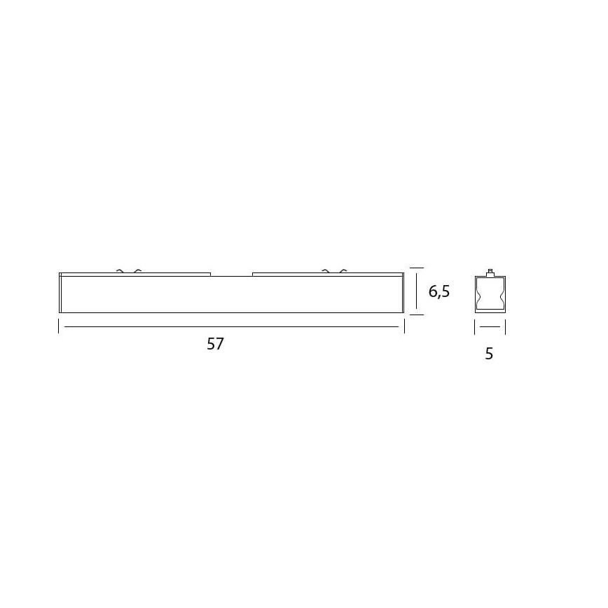 MAXLIGHT C0190 - LED Stropné svietidlo LINEAR LED/18W/230V 57 cm čierna