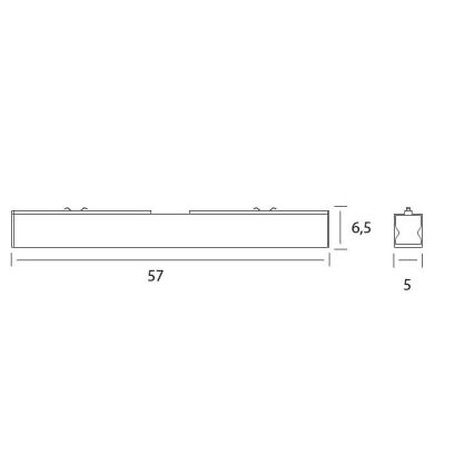MAXLIGHT C0190D - LED Stmievateľné stropné svietidlo LINEAR LED/18W/230V 57 cm čierna