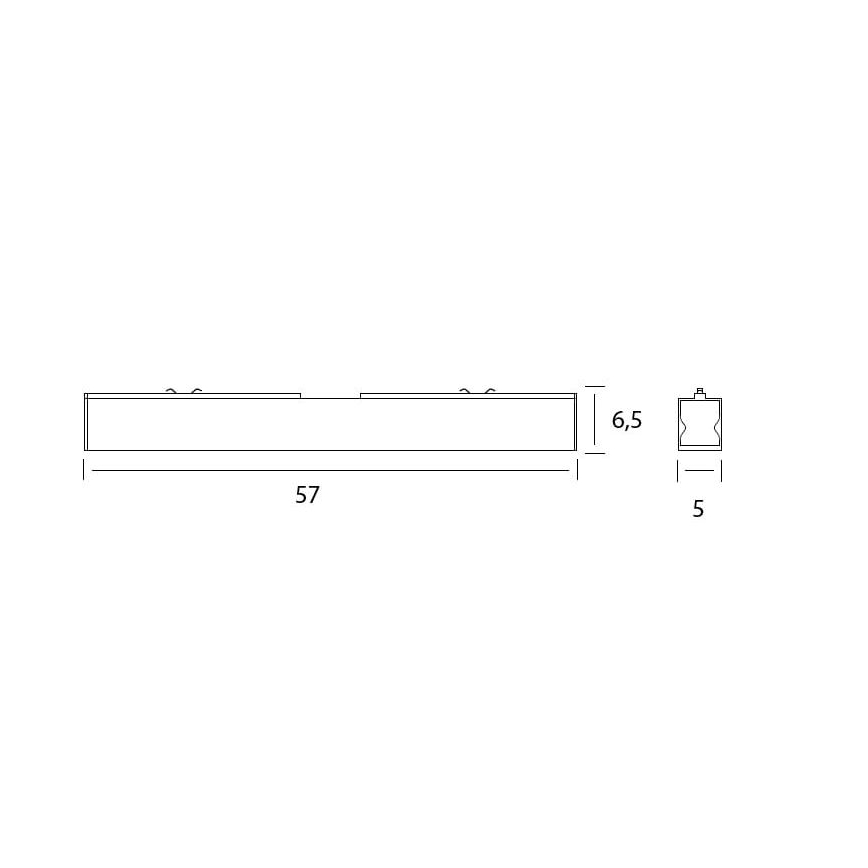 MAXLIGHT C0190D - LED Stmievateľné stropné svietidlo LINEAR LED/18W/230V 57 cm čierna