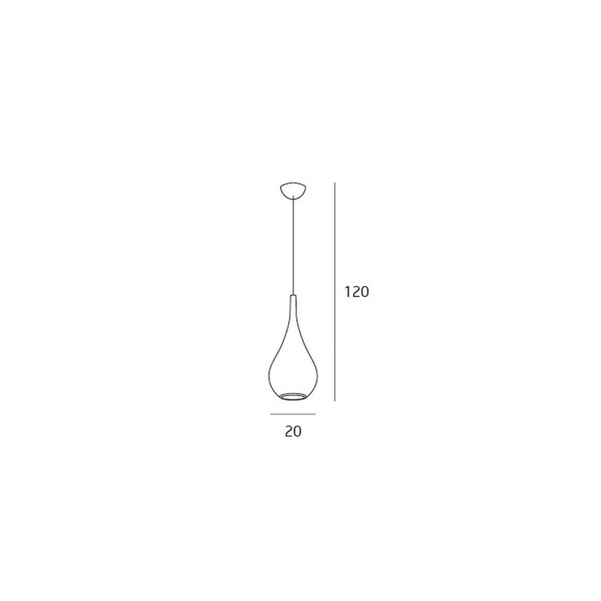 MAXLIGHT P0235 - Luster na lanku DROP 1xE27/40W/230V pr. 20 cm biela