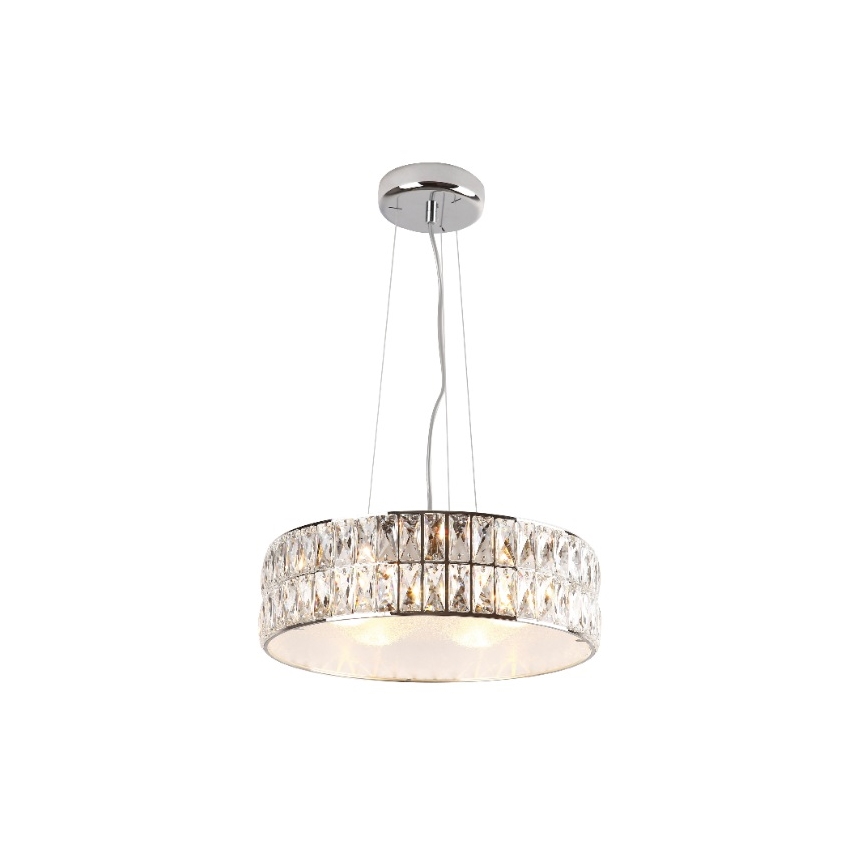 MAXLIGHT P0238 - Luster na lanku DIAMANTE 6xG9/42W/230V pr. 46 cm lesklý chróm