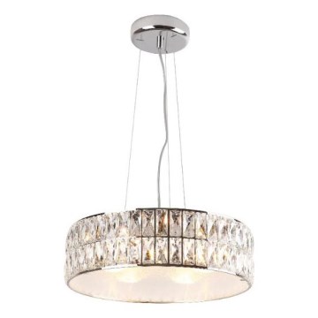 MAXLIGHT P0238 - Luster na lanku DIAMANTE 6xG9/42W/230V pr. 46 cm lesklý chróm