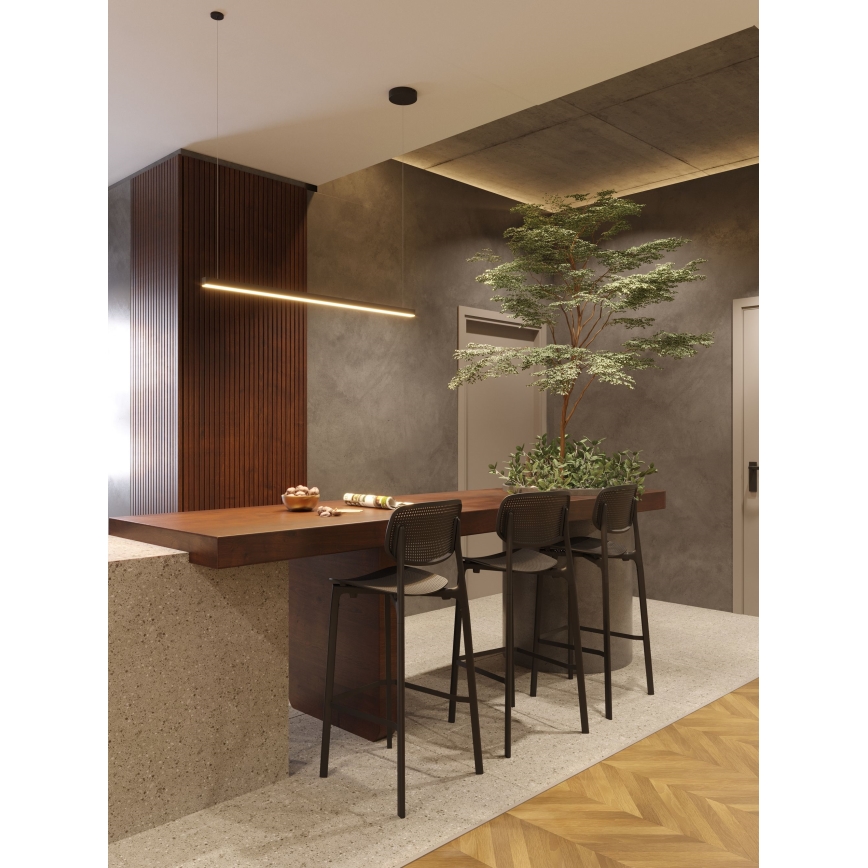 MAXLIGHT P0310D - LED Stmievateľný luster na lanku TRIO LED/12W/230V čierna