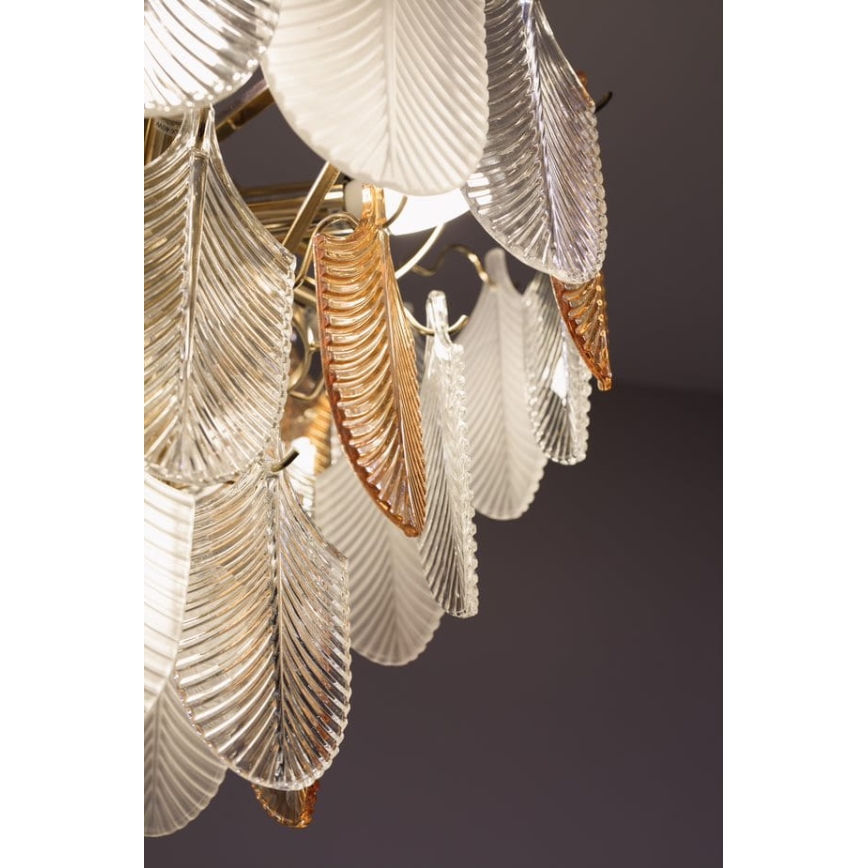 MAXLIGHT P0417 - Luster na reťazi ARWENA 7xE14/40W/230V pr. 50 cm zlatá