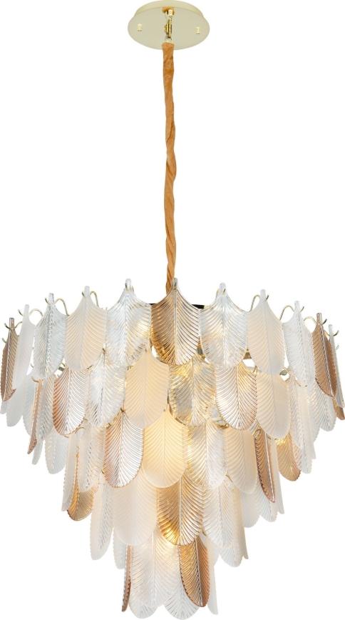 MAXLIGHT P0418 - Luster na reťazi ARWENA 15xE14/40W/230V pr. 80 cm zlatá