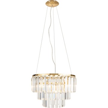 MAXLIGHT P0423 - Luster na lanku MONACO 9xG9/40W/230V pr. 42 cm zlatá
