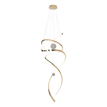 MAXLIGHT P0427D - LED Stmievateľný luster na lanku RITZ LED/100W/230V pr. 60 cm CRI 90 zlatá