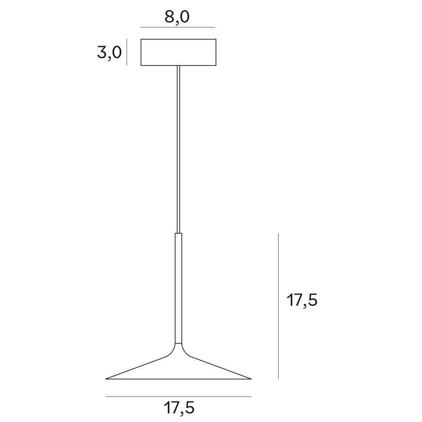 MAXLIGHT P0456 - LED Luster na lanku HANA LED/6W/230V pr. 17,5 cm čierna