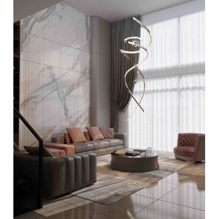 MAXLIGHT P0482D - LED Stmievateľný luster na lanku RITZ LED/100W/230V pr. 60 cm CRI 90 lesklý chróm