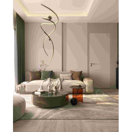 MAXLIGHT P0482D - LED Stmievateľný luster na lanku RITZ LED/100W/230V pr. 60 cm CRI 90 lesklý chróm