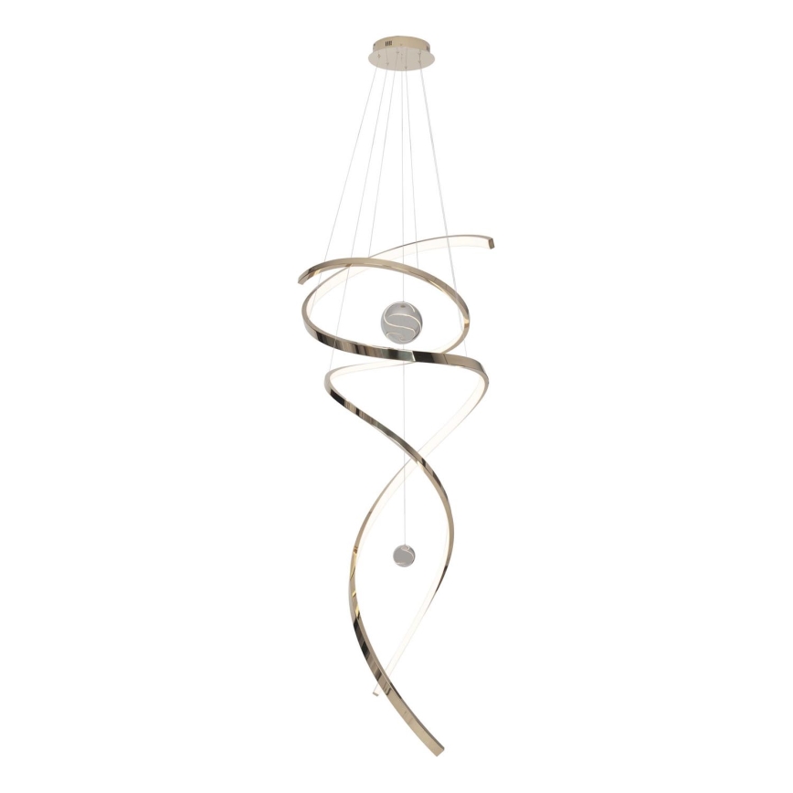 MAXLIGHT P0483D - LED Stmievateľný luster na lanku RITZ LED/100W/230V pr. 60 cm CRI 90 mosadz