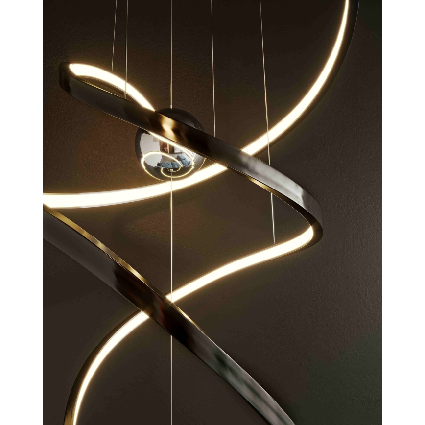 MAXLIGHT P0500D - LED Stmievateľný luster na lanku RITZ LED/100W/230V pr. 60 cm CRI 90 čierna
