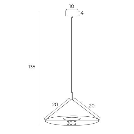 MAXLIGHT P0505 - LED Luster na lanku VULCANO LED/5W/230V pr. 30,5 cm biela