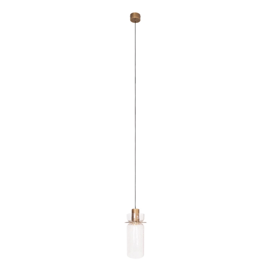 MAXLIGHT P0531 - LED Luster na lanku SIGNATURE LED/8W/230V pr. 15 cm mosadz/číra