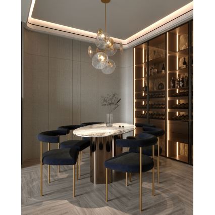 MAXLIGHT P0541 - LED Luster na tyči ALLURE 14xLED/5W/230V pr. 60 cm zlatá