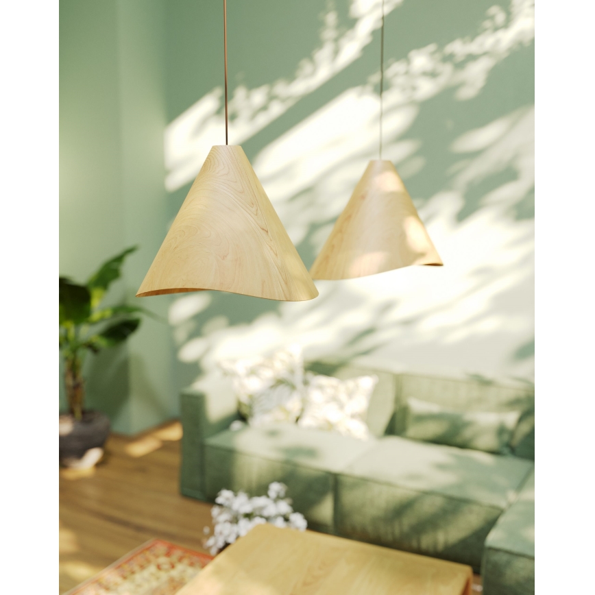 MAXLIGHT P0547 - Luster na lanku SAKURA 1xE27/60W/230V pr. 33,5 cm dub