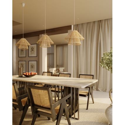 MAXLIGHT P0578 - Luster na lanku AMALFI 1xE27/15W/230V pr. 45 cm béžová