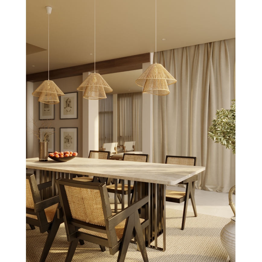 MAXLIGHT P0578 - Luster na lanku AMALFI 1xE27/15W/230V pr. 45 cm béžová