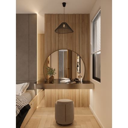 MAXLIGHT P0579 - Luster na lanku AMALFI 1xE27/15W/230V pr. 45 cm čierna
