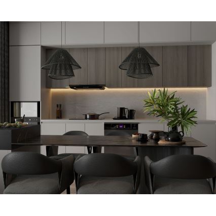 MAXLIGHT P0580 - Luster na lanku AMALFI 1xE27/15W/230V pr. 45 cm čierna