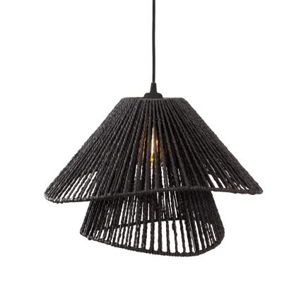 MAXLIGHT P0580 - Luster na lanku AMALFI 1xE27/15W/230V pr. 45 cm čierna