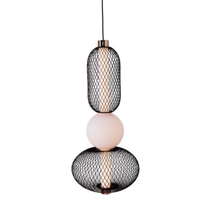 MAXLIGHT P0591 - LED Luster na lanku BORA LED/10W/230V pr. 22 cm biela/čierna