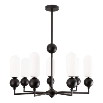 MAXLIGHT P0632 - stropný luster NOVA na tyči, 7xG9/7W/230V, priemer 70 cm, čierny