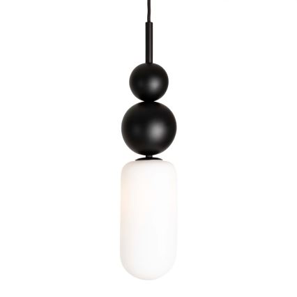 MAXLIGHT P0641 - Závesný luster NOVA na lanku 1xG9/12W/230V pr. 12 cm čierna