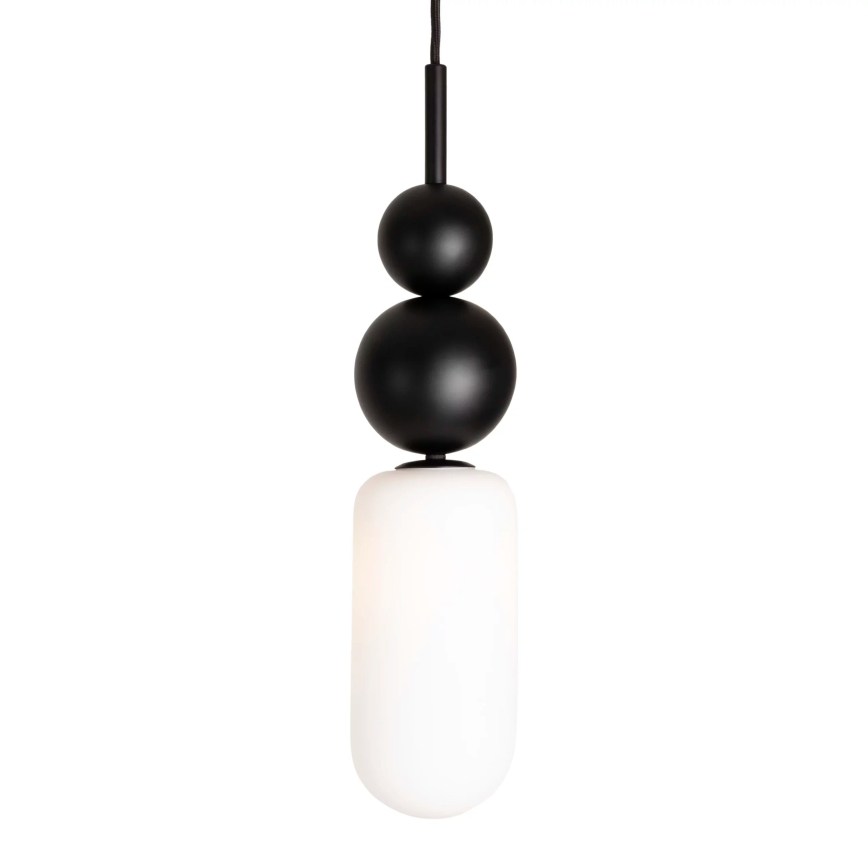 MAXLIGHT P0641 - Závesný luster NOVA na lanku 1xG9/12W/230V pr. 12 cm čierna