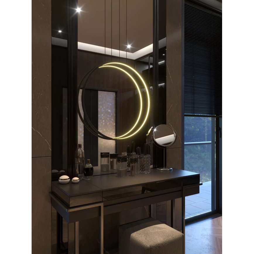 MAXLIGHT P0652 - LED kúpeľňový závesný luster na lanku VISUAL VER LED/22W/230V IP44 čierna