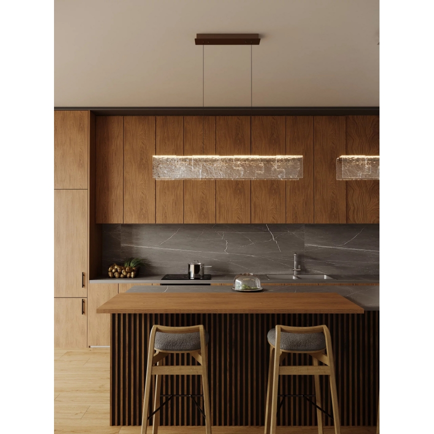MAXLIGHT P0678 - LED luster na lane EVEREST LED/55W/230V hnedá