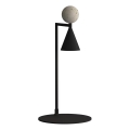 MAXLIGHT T0070 - LED stolná lampa BINGO LED/12W/230V CRI 92 čierna/béžová