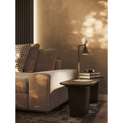 MAXLIGHT T0070 - LED stolná lampa BINGO LED/12W/230V CRI 92 čierna/béžová