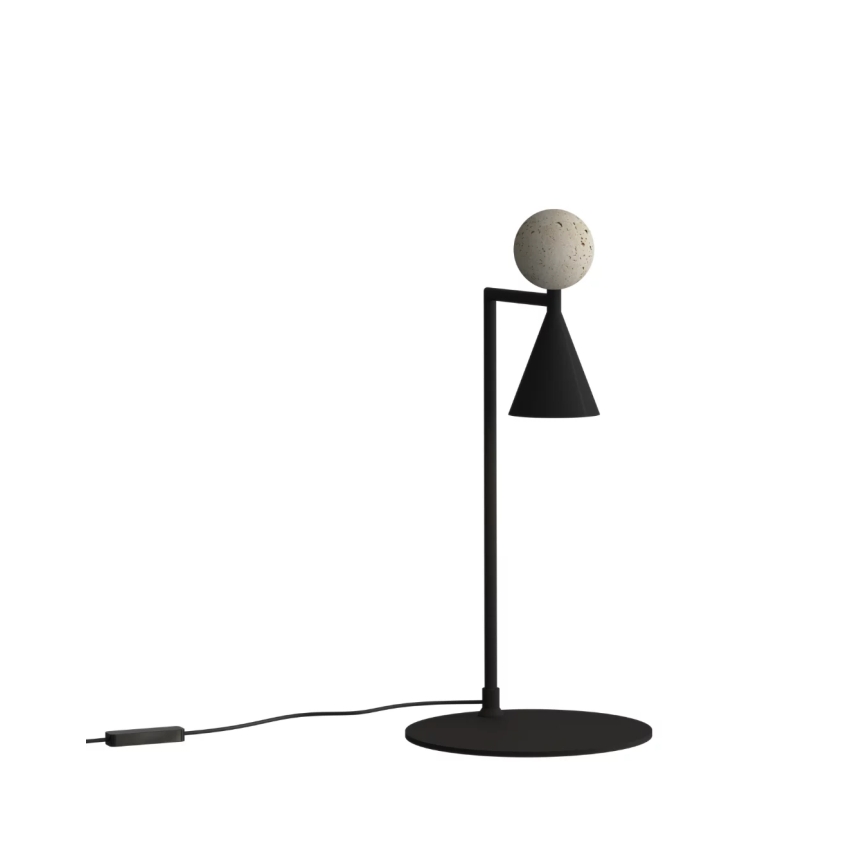 MAXLIGHT T0070 - LED stolná lampa BINGO LED/12W/230V CRI 92 čierna/béžová