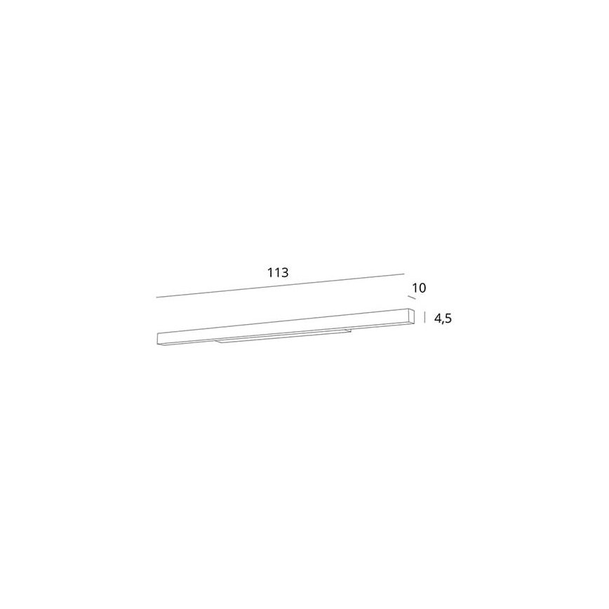 MAXLIGHT W0266 - LED Stmievateľné kúpeľňové osvetlenie zrkadla LINEAR LED/36W/230V 113,5 cm IP44 čierna